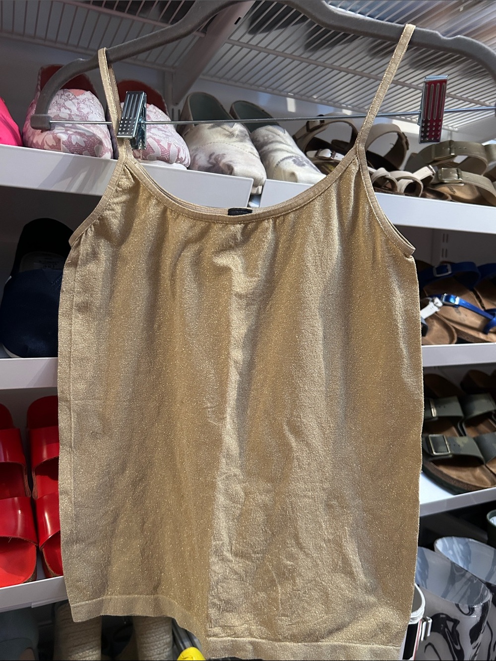 The Limited Gold Shimmer Spaghetti Strap Camisole